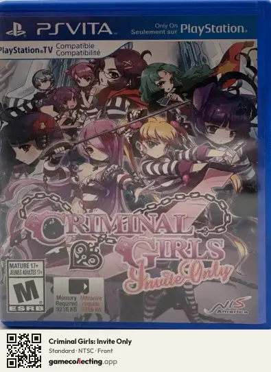 Criminal Girls: Invite Only PlayStation Vita, NTSC box front