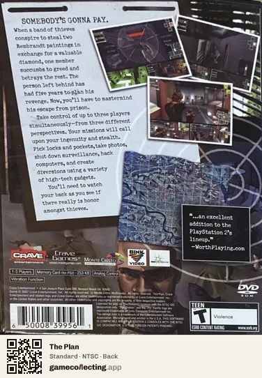 The Plan PlayStation 2, NTSC box back