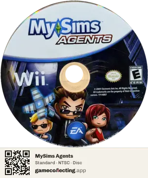 MySims Agents Nintendo Wii, NTSC disc