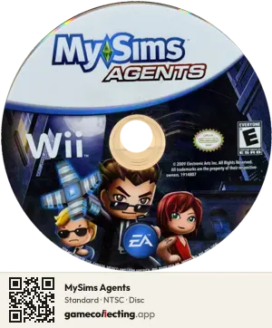 MySims Agents Nintendo Wii, NTSC disc