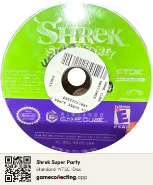 Shrek Super Party Nintendo GameCube, NTSC disc