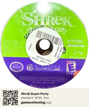 Shrek Super Party Nintendo GameCube, NTSC disc