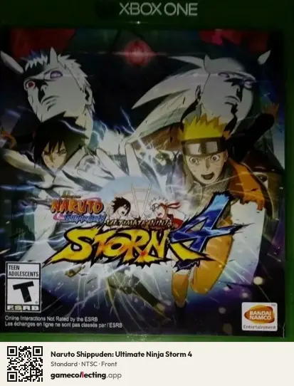 Naruto Shippuden: Ultimate Ninja Storm 4 Xbox One, NTSC box front