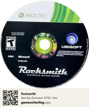 Rocksmith Xbox 360, NTSC disc