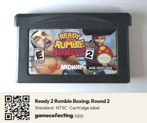 Ready 2 Rumble Boxing: Round 2 Game Boy Advance, NTSC cartridge label