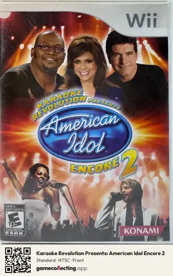 Karaoke Revolution Presents: American Idol Encore 2 Nintendo Wii, NTSC box front