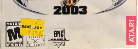 Unreal Tournament 2003, the ESRB box on its front