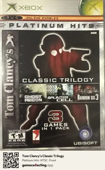 Tom Clancy's Classic Trilogy Xbox, NTSC box front