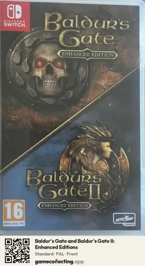 Baldur's Gate and Baldur's Gate II: Enhanced Editions Nintendo Switch, PAL box front