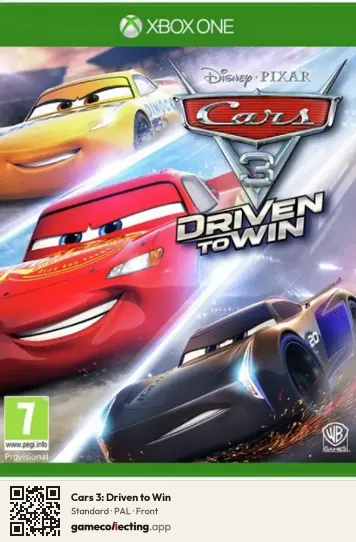 Cars 3: Driven to Win Xbox One, PAL box front