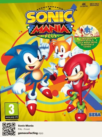Sonic Mania Xbox One, PAL box front