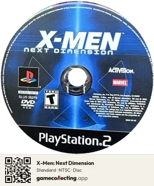 X-Men: Next Dimension PlayStation 2, NTSC disc