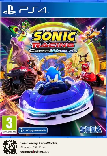 Sonic Racing: CrossWorlds PlayStation 4, PAL box front