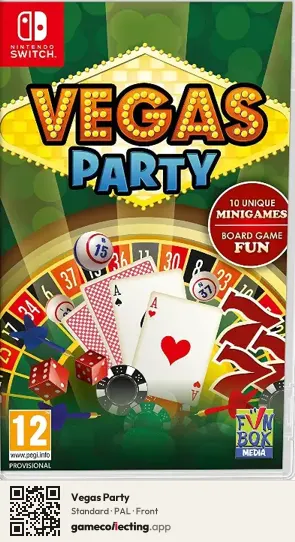 Vegas Party Nintendo Switch, PAL box front