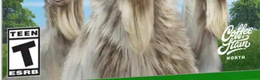 Goat Simulator 3, the ESRB box on its front