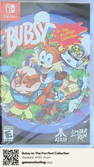 Bubsy in: The Purrfect Collection Nintendo Switch, NTSC box front