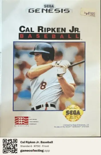 Cal Ripken Jr. Baseball Sega Mega Drive / Genesis, NTSC box front