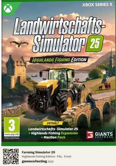 Farming Simulator 25 Xbox Series X, PAL box front
