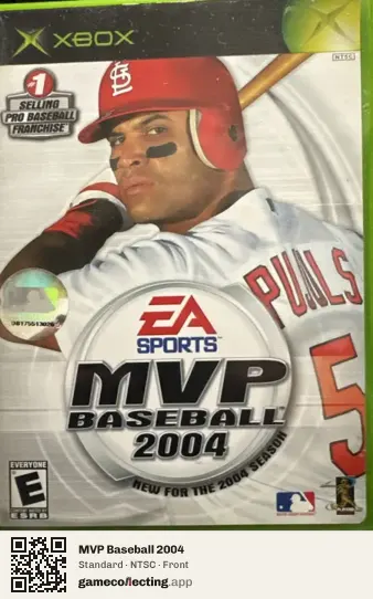 MVP Baseball 2004 Xbox, NTSC box front