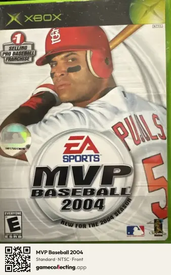 MVP Baseball 2004 Xbox, NTSC box front
