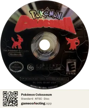 Pokémon Colosseum Nintendo GameCube, NTSC disc