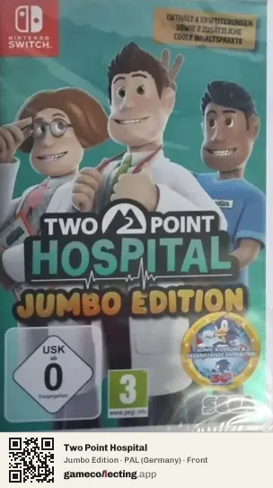 Two Point Hospital Nintendo Switch, Germany box front