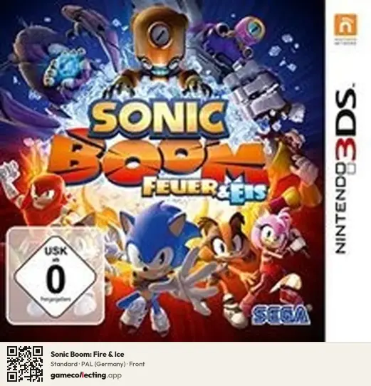Sonic Boom: Fire & Ice Nintendo 3DS, Germany box front