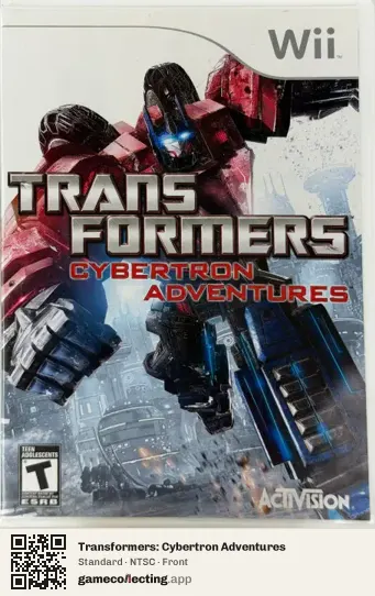 Transformers: Cybertron Adventures Nintendo Wii, NTSC box front