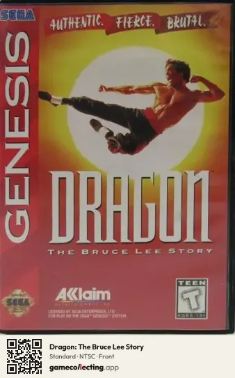 Dragon: The Bruce Lee Story Sega Mega Drive / Genesis, NTSC box front