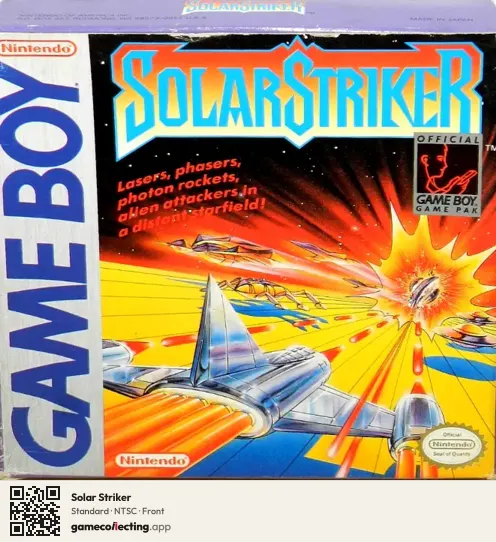 Solar Striker Game Boy, NTSC box front