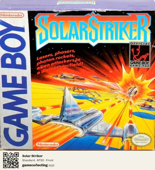 Solar Striker Game Boy, NTSC box front