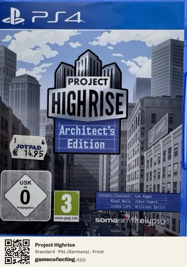 Project Highrise PlayStation 4, Germany box front