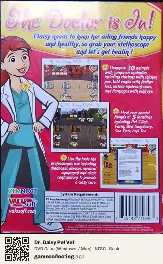 Dr. Daisy Pet Vet Computer, NTSC box back