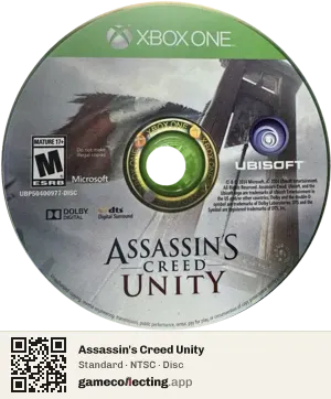 Assassin's Creed Unity Xbox One, NTSC disc