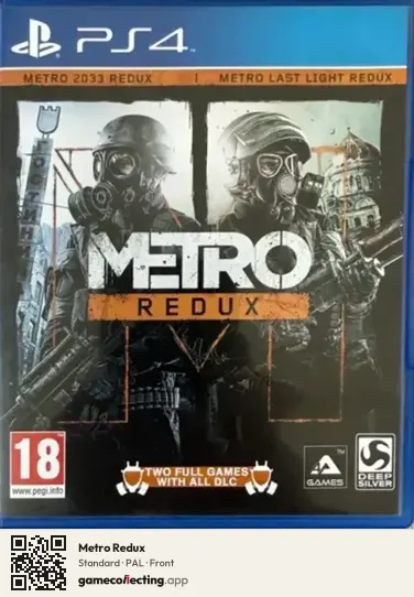 Metro Redux PlayStation 4, PAL box front