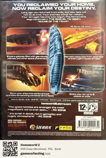 Homeworld 2 Computer, PAL box back