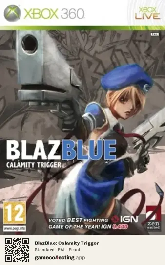BlazBlue: Calamity Trigger Xbox 360, PAL box front