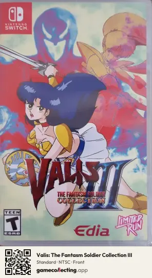 Valis: The Fantasm Soldier Collection III Nintendo Switch, NTSC box front