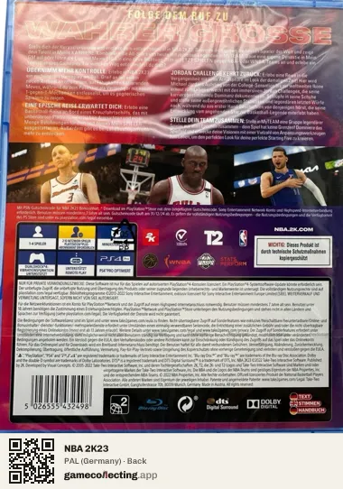 NBA 2K23 PlayStation 4, Germany box back