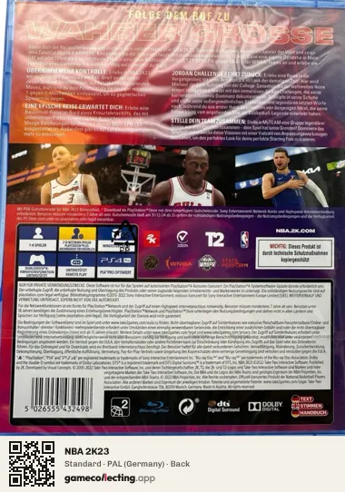 NBA 2K23 PlayStation 4, Germany box back