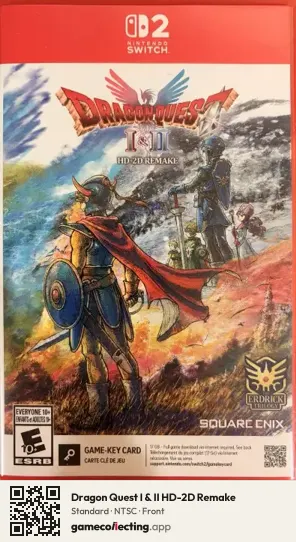 Dragon Quest I & II HD-2D Remake Nintendo Switch 2, NTSC box front