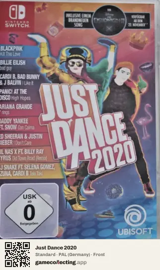 Just Dance 2020 Nintendo Switch, Germany box front