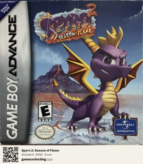 Spyro 2: Season of Flame Game Boy Advance, NTSC box front