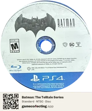 Batman: The Telltale Series PlayStation 4, NTSC disc