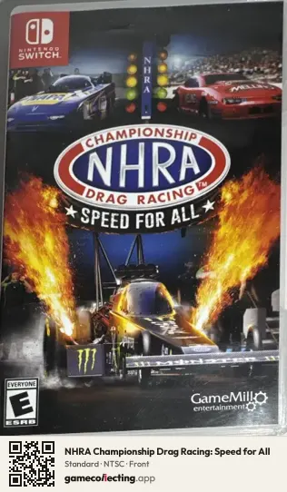 NHRA Championship Drag Racing: Speed for All Nintendo Switch, NTSC box front