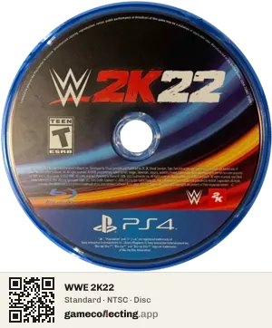 WWE 2K22 PlayStation 4, NTSC disc