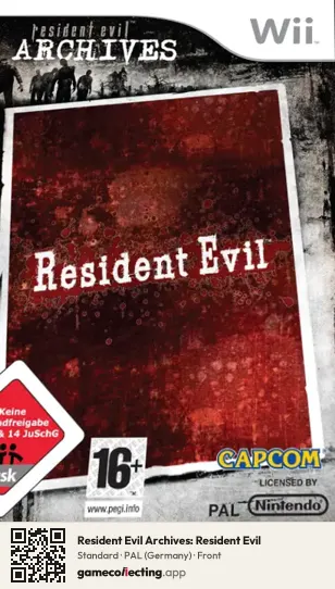 Resident Evil Archives: Resident Evil Nintendo Wii, Germany box front