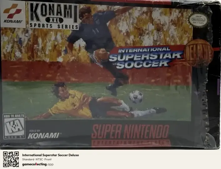 International Superstar Soccer Deluxe Super Nintendo Entertainment System, NTSC box front
