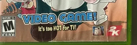 Family Guy Video Game!, the ESRB box on its front