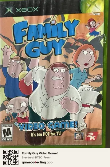 Family Guy Video Game! Xbox, NTSC box front